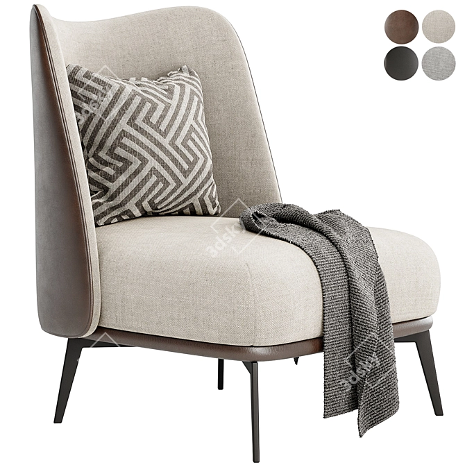 Elegance meets comfort: DEBBIE armchair 3D model image 1