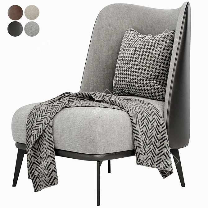 Elegance meets comfort: DEBBIE armchair 3D model image 2