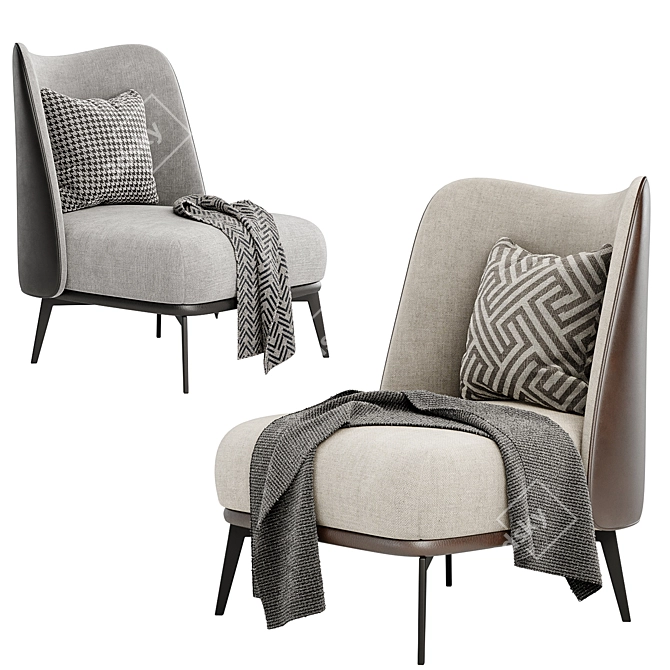 Elegance meets comfort: DEBBIE armchair 3D model image 3