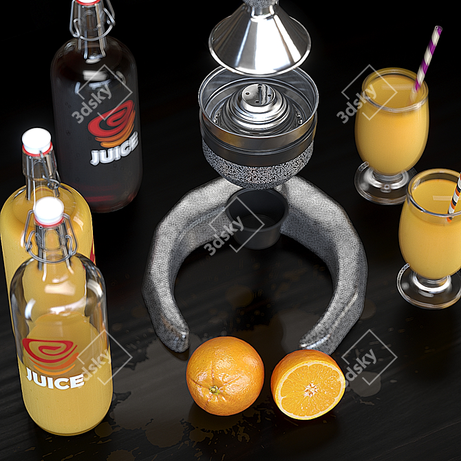 "Animated Juicer with PBR Materials 3D model image 3