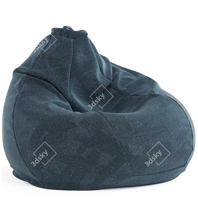 Cozy Beanbag Chair - 4 Color Options 3D model image 3