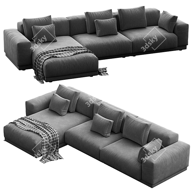 Vitra Place Sofa - Stylish Modern Comfort 3D model image 1