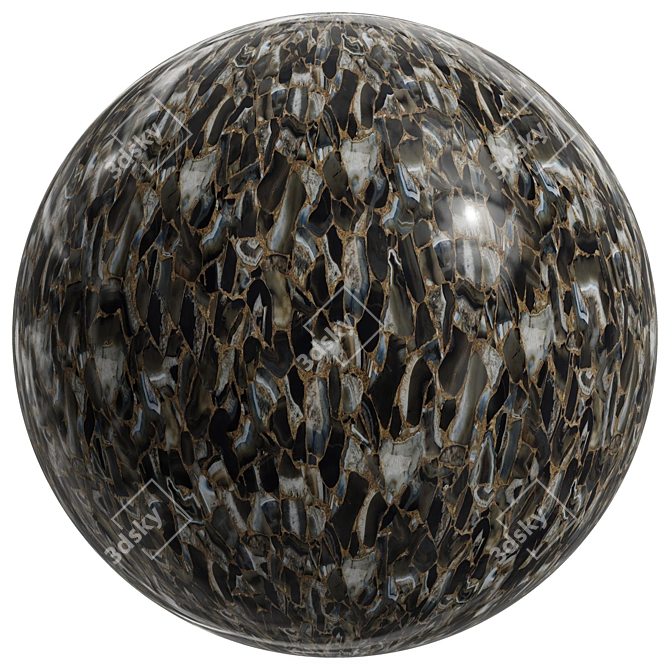 FB61 Agata Maximum Marble: Atena & Black | Seamless Design 3D model image 3