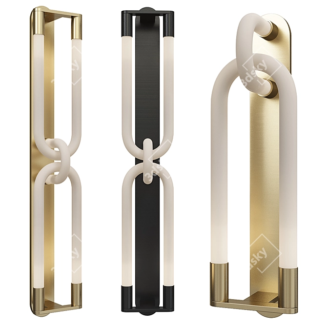 Elegant Loopi Wall Sconce 3D model image 1