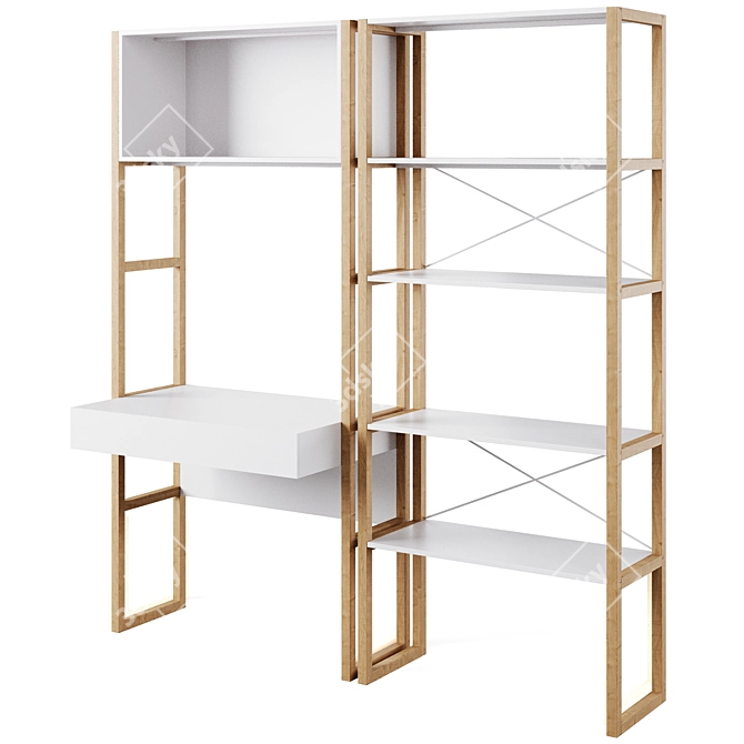 Modern Study Bookcase: Compo by La Redoute Intérieurs 3D model image 3