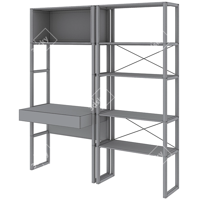 Modern Study Bookcase: Compo by La Redoute Intérieurs 3D model image 4