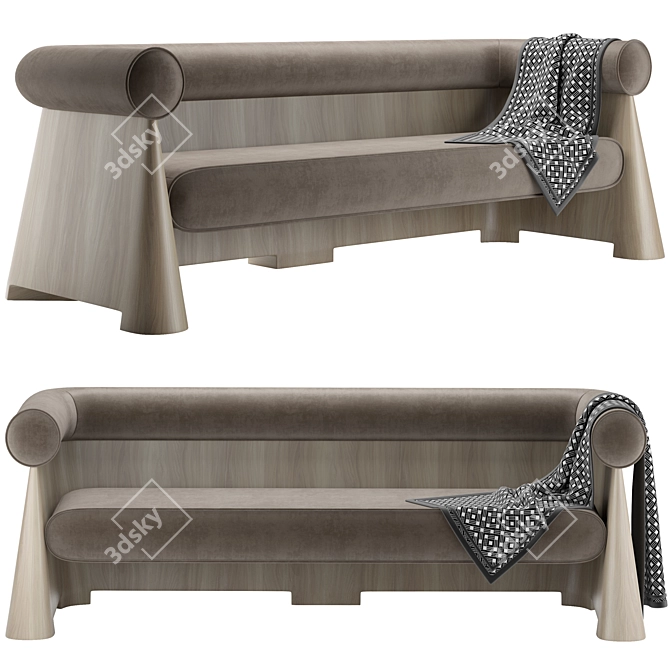 Elegant TIMANDRE Sofa: Maxime Boutillier 3D model image 1