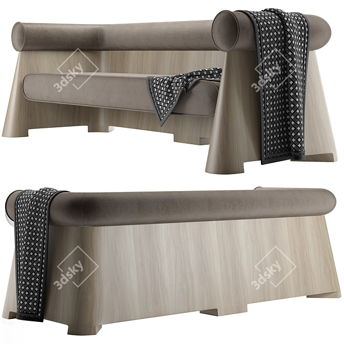 Elegant TIMANDRE Sofa: Maxime Boutillier 3D model image 2