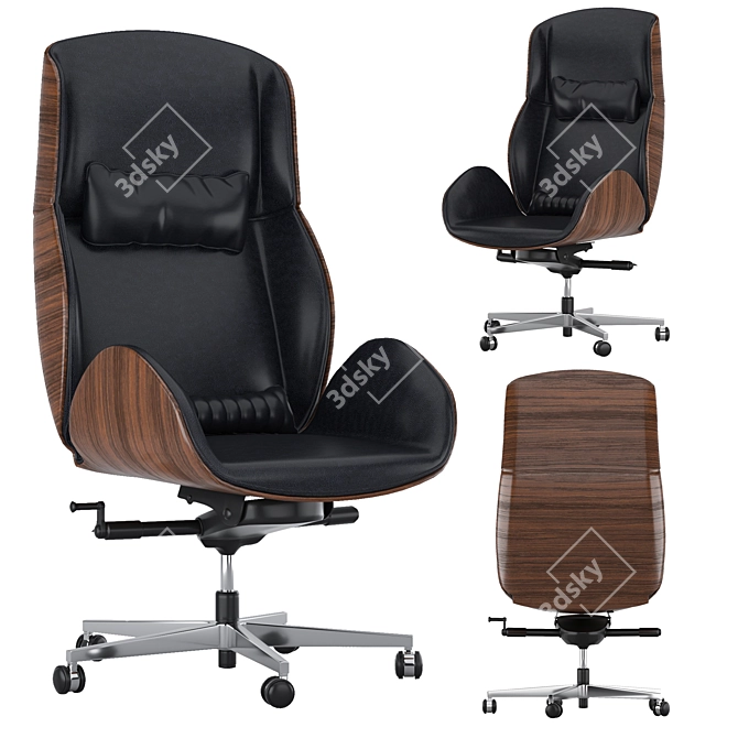 Luxter Vaghi Executive Armchair: Elevated Office Elegance 3D model image 8