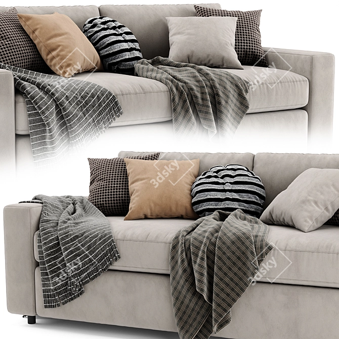 West Elm Urban 2 Seats - Modern Stylish Sofa 3D model image 2