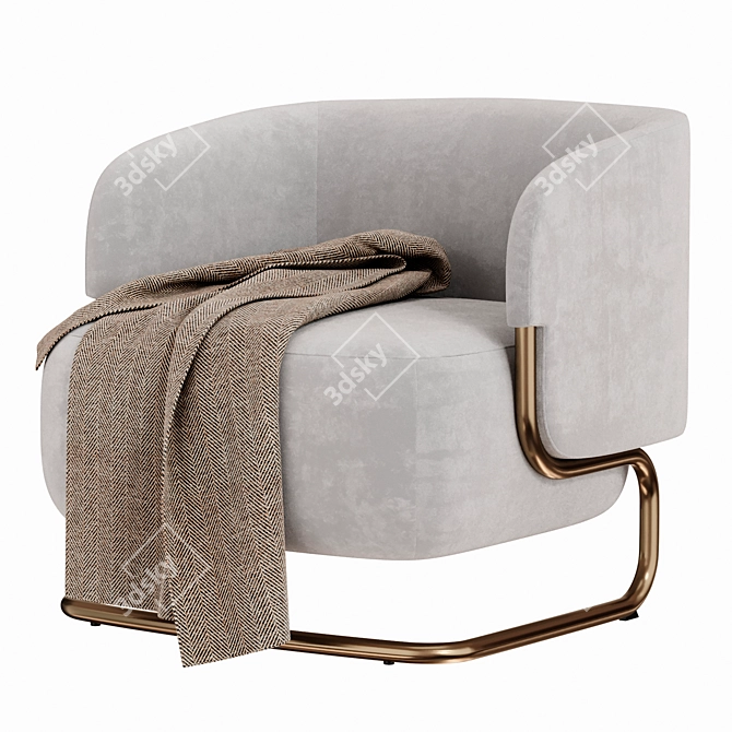Elegant Marabu Armchair: A Timeless Italian Design 3D model image 2