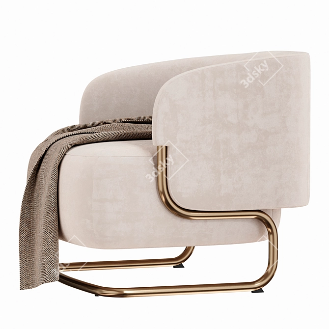 Elegant Marabu Armchair: A Timeless Italian Design 3D model image 3