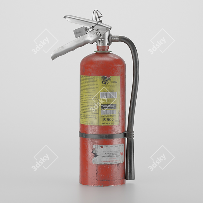 Rescue Ready Used Fire Extinguisher 3D model image 2