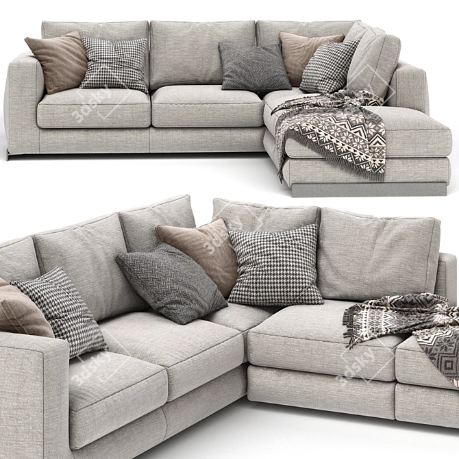 Arflex Rendez Vous Modern Sofa 3D model image 2