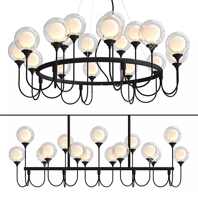 Bremen Chandelier Collection: Elegant Illumination 3D model image 1