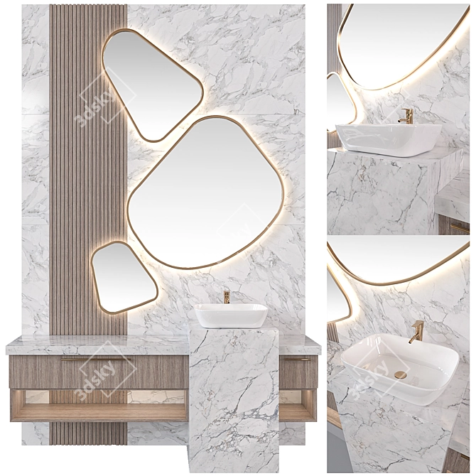 Luxury Bath Set - Vray/Corona Render - Multiple Export Formats - High Quality Materials 3D model image 1
