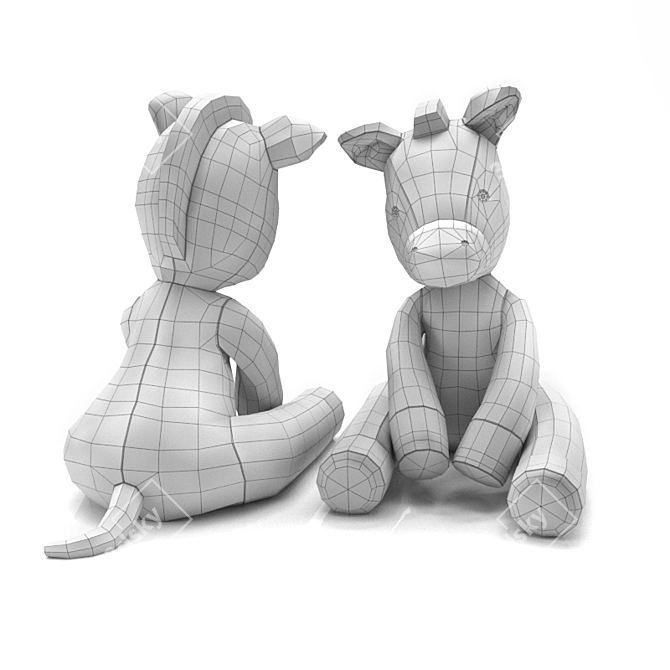 Zebra Plush Toy 3D model image 3