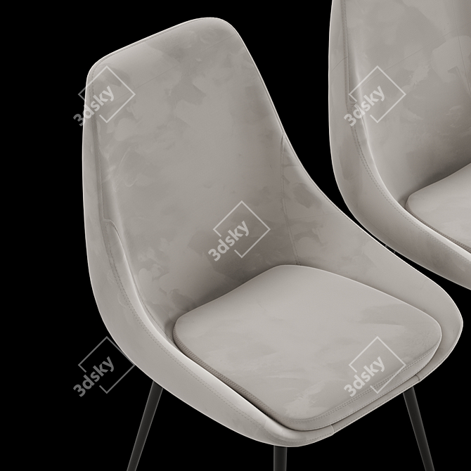 Zara Home Table & East Side Chair Set | Stylish Furniture 3D model image 2
