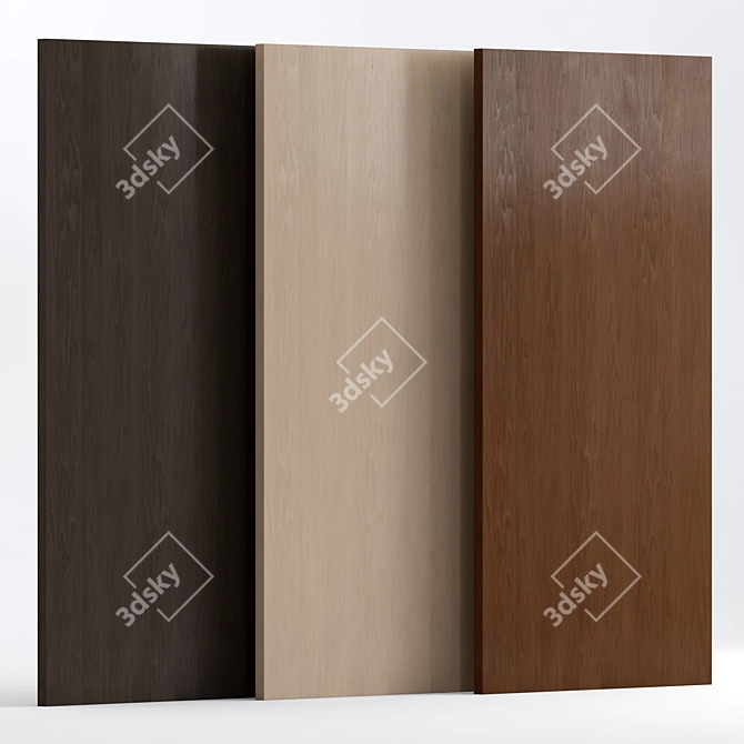 (NEW) Wooden Panels - 3 Materials 3D model image 1