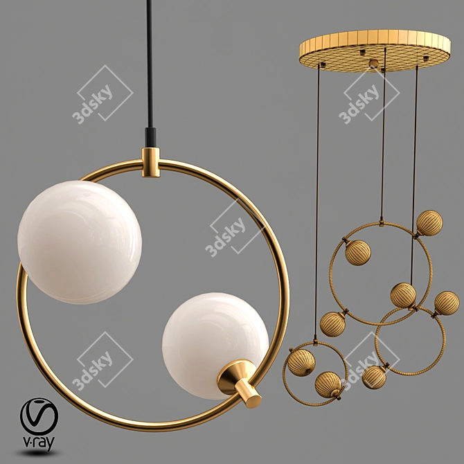 Contemporary Design EXIST Pendant Lamps 3D model image 2