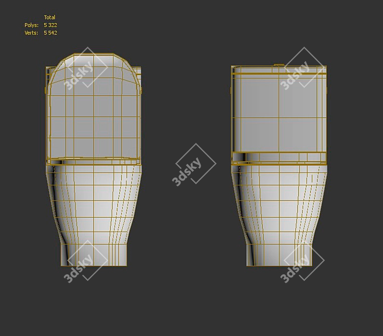 Roca The Gap Rimless Compact Toilet 3D model image 4