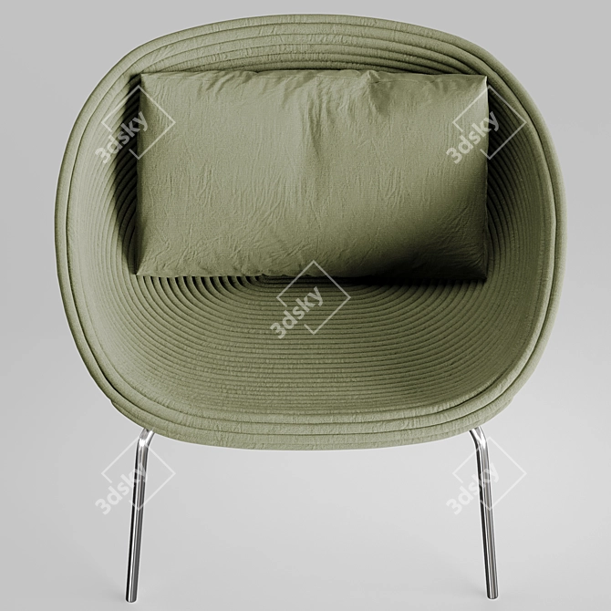 Stylish AMABLE Paola Chair 3D model image 3
