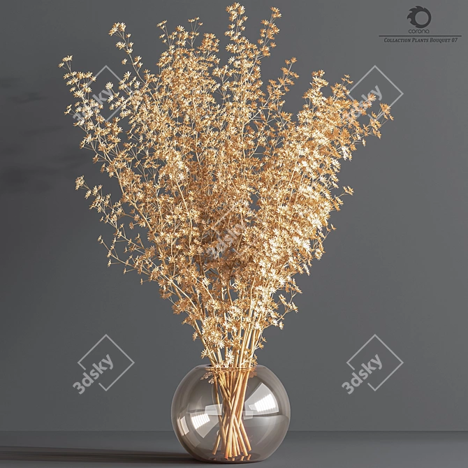 Collaction Corona Plant Bouquet 3D model image 2