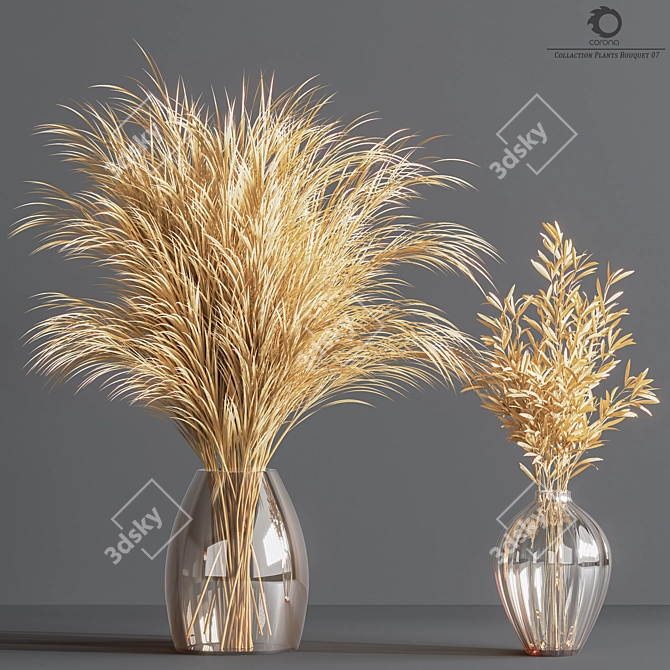Collaction Corona Plant Bouquet 3D model image 4