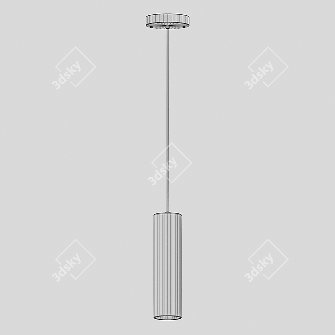 Sleek Marble Pendant Lights 3D model image 5