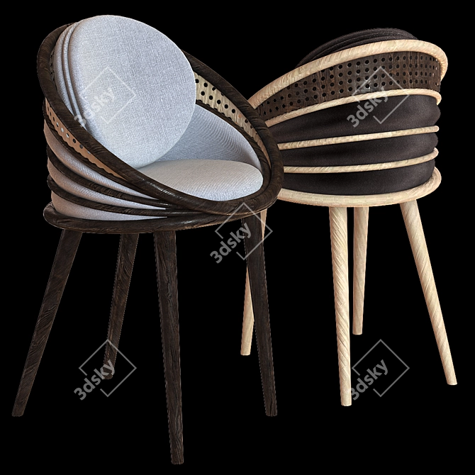 Sleek Ndebele Chair: Modern Design 3D model image 1