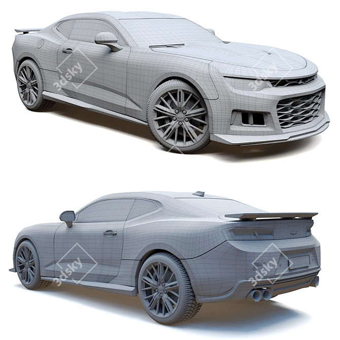 Ultimate Powerhouse: Camaro ZL1 3D model image 6