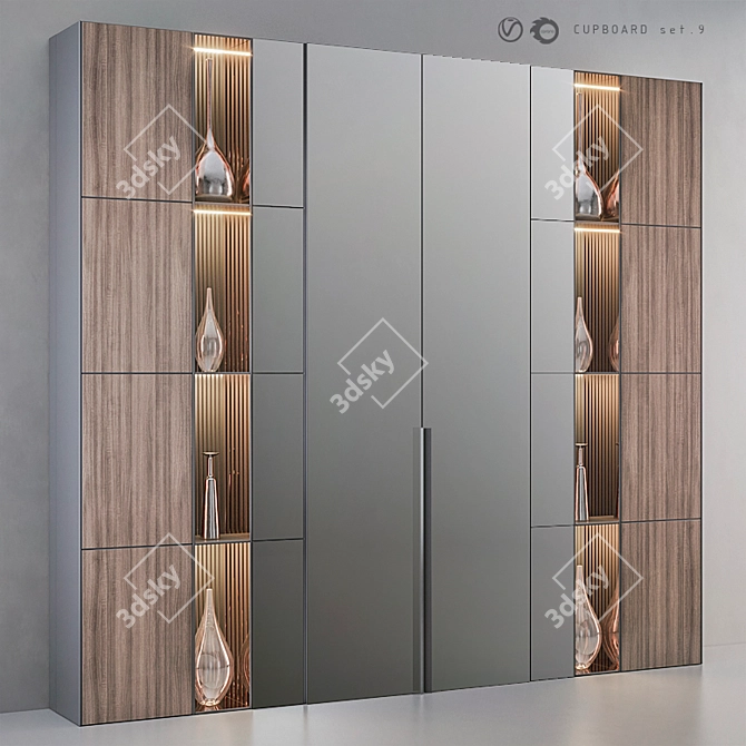 Modern Style Cupboard Set 3D model image 2