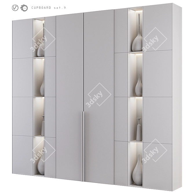 Modern Style Cupboard Set 3D model image 3