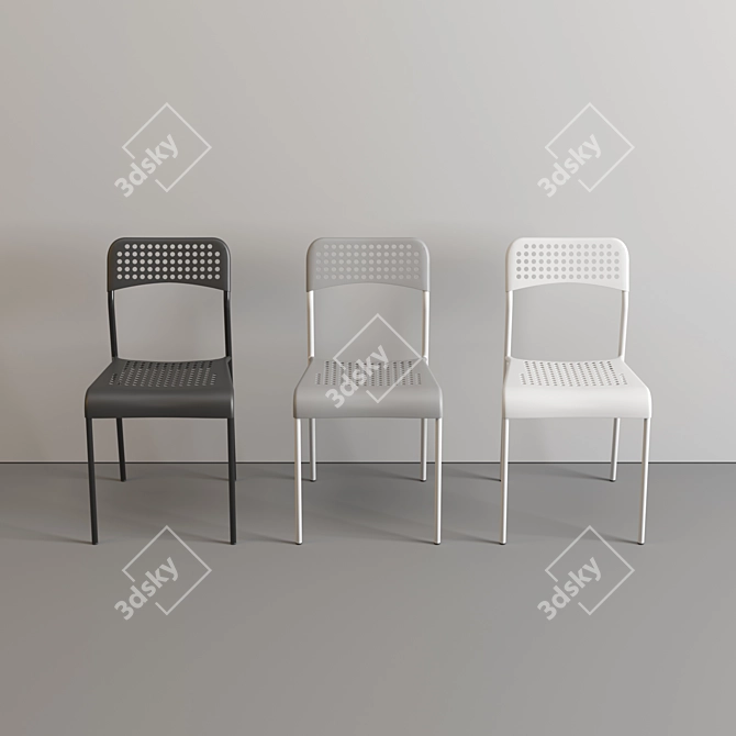 Minimalist Chair: IKEA ADDE 3D model image 2