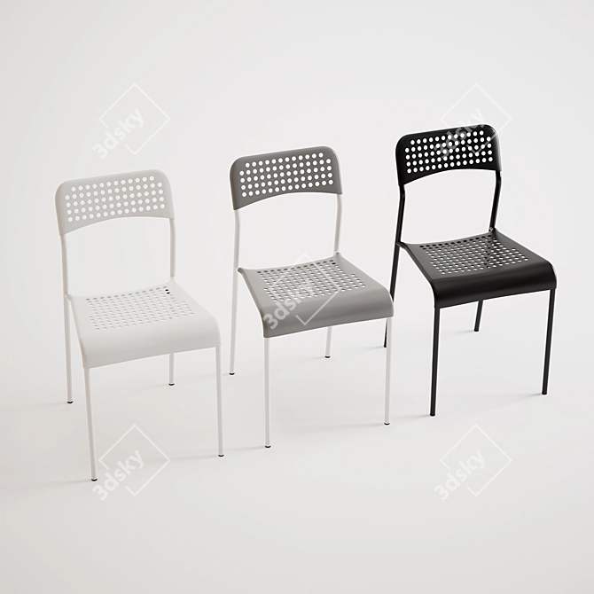 Minimalist Chair: IKEA ADDE 3D model image 3