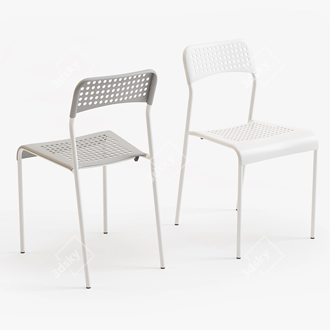 Minimalist Chair: IKEA ADDE 3D model image 4