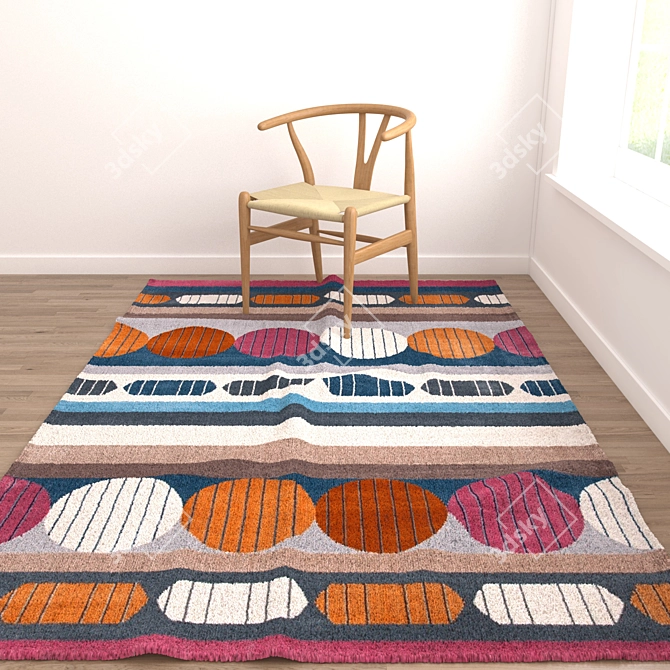 Versatile Rug Set - 8 Premium Designs 3D model image 3