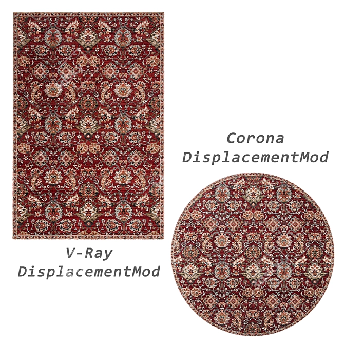 Luxury Rug Set - 8 Exquisite Designs 3D model image 2