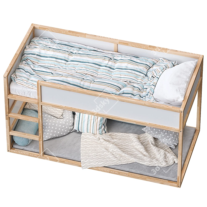 KURA Double Bed: Versatile and Stylish. 3D model image 2