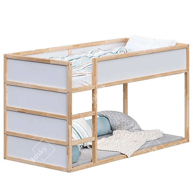 KURA Double Bed: Versatile and Stylish. 3D model image 3