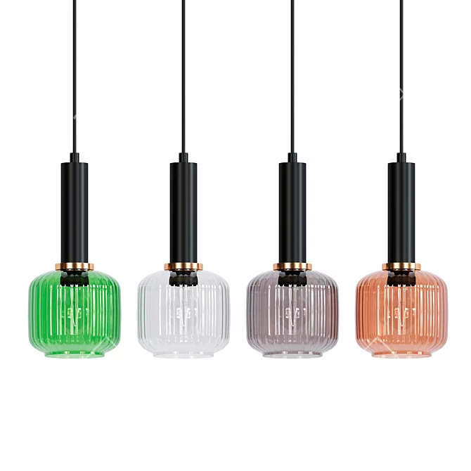 Transparent Pendant Lamp 3D model image 1