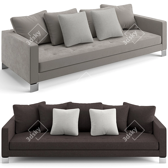 Elegant Minotti Pollock Sofa 3D model image 1