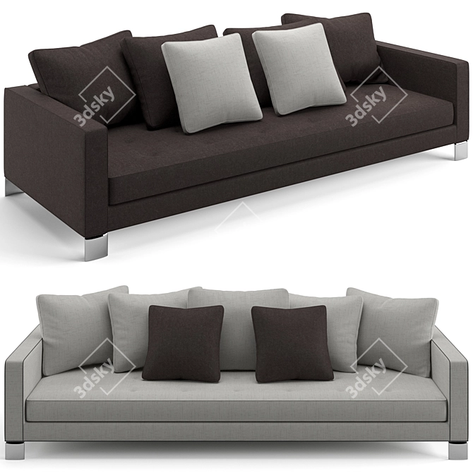 Elegant Minotti Pollock Sofa 3D model image 2