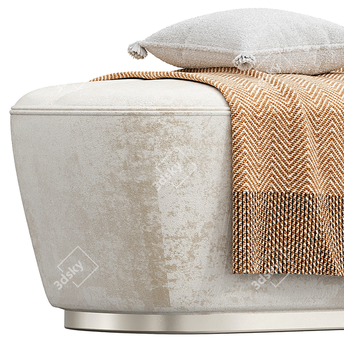 Minotti Jacques Ottoman: Luxe and Versatile 3D model image 3