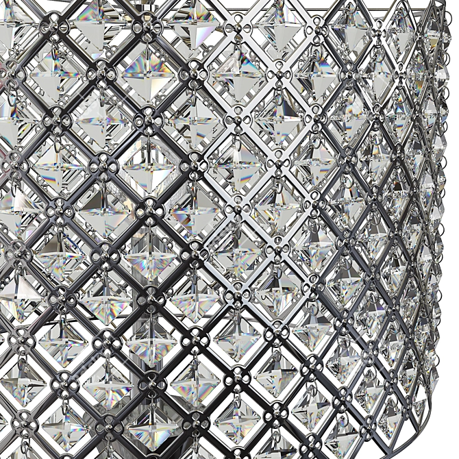 Silver Orchid Crystal Bling Table Lamp 3D model image 2