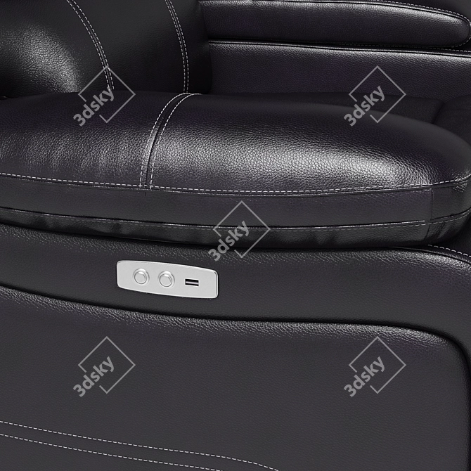 Luxury Leather Reclining Loveseat 3D model image 4