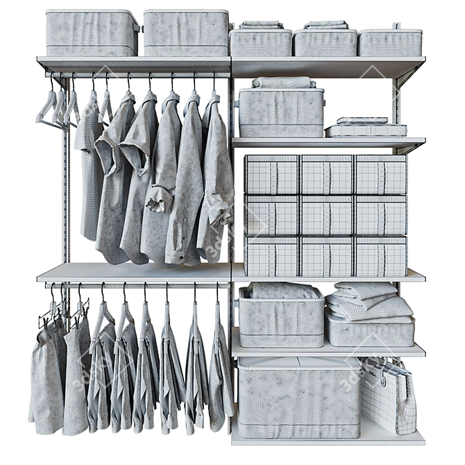 BOAXEL RABBLA Wardrobe Box: Clothes & Shoes Storage 3D model image 5