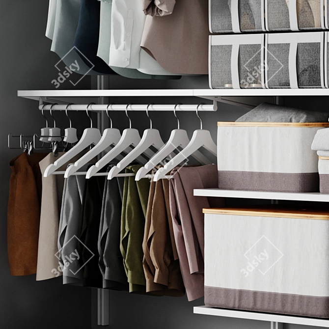 BOAXEL RABBLA Wardrobe Box: Clothes & Shoes Storage 3D model image 11