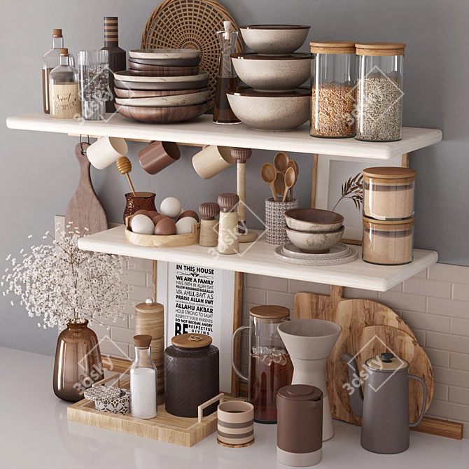 Kitchen Essentials Set 3D model image 4