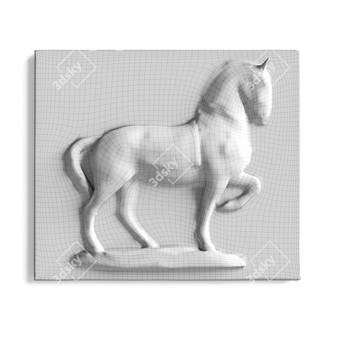 Elegant Equine Wall Art 3D model image 5